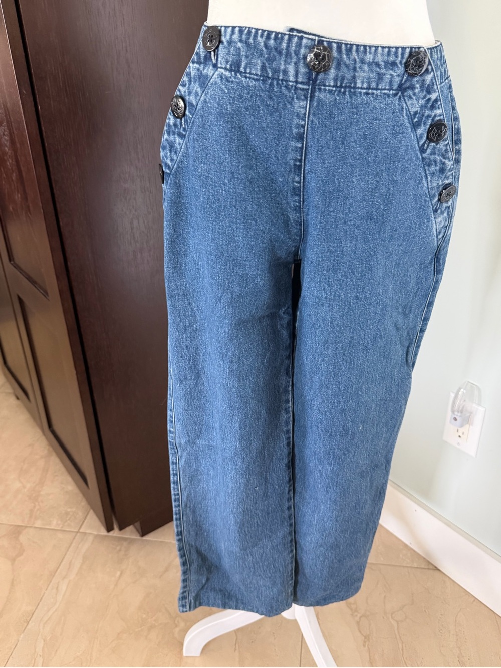 Vintage Lauren Jeans Co. Ralph Lauren Denim Sailor Pants - Size 4P  90’s!